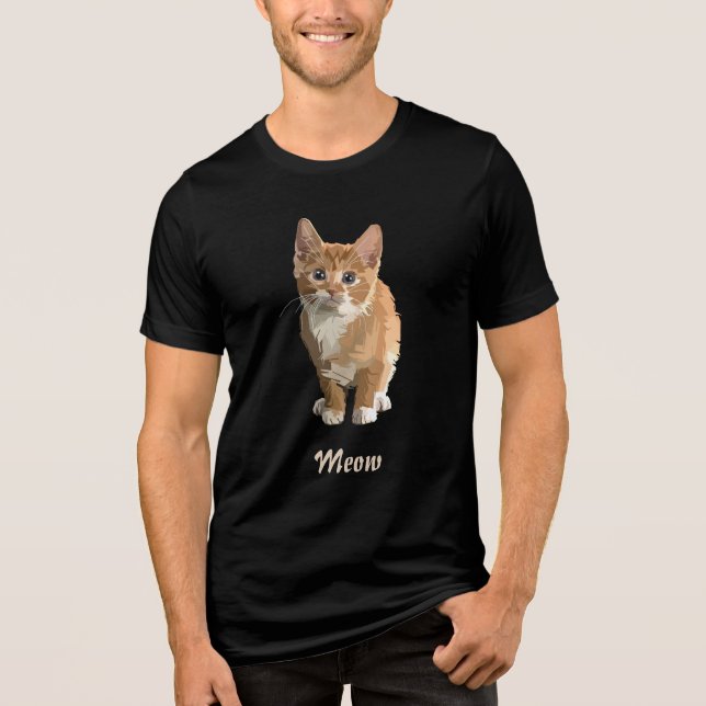 T-shirt En Tri-matière Tee shirt chaton Miaou (Recto)