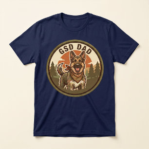 T-shirt En Tri-matière Tee-shirt tri-mélange Papa GSD   Papa de chien de 
