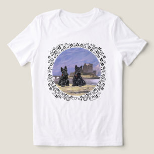T-shirt En Tri-matière Terriers écossais au château d'Eilean Donan
