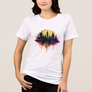 T-shirt En Tri-matière Tête Abstraite
