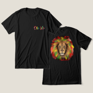T-shirt En Tri-matière tête de lion rasta rouge vert jaune Jamaïque un am