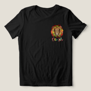 T-shirt En Tri-matière tête de lion rasta rouge vert jaune Jamaïque un am