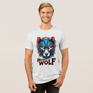 T-shirt En Tri-matière Tête de Loup Mecha – Design de Loup Cyberpunk Futu