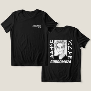 T-SHIRT  EN TRI-MATIÈRE TÊTE MOMOKO D'ORIGINE BW LIBRE TEXTE NOIR