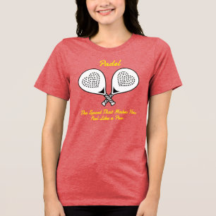 T-shirt En Tri-matière Texte personnalisé, Padel : Mettez à niveau votre