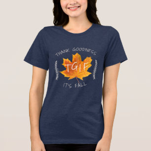 T-shirt En Tri-matière TGIF Remerciements Bonté C'est l'automne L'automne