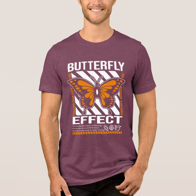 T-shirt En Tri-matière Théorie du chaos de l'effet papillon (Recto)