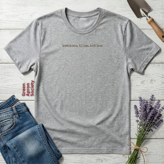 T-shirt En Tri-matière Tomates Carreaux et Thé Minimaliste Mahjong Jardin