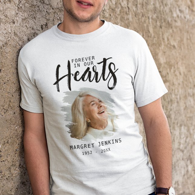 T-shirt En Tri-matière Toujours dans nos coeurs | Effet photo brossé (Créateur téléchargé)