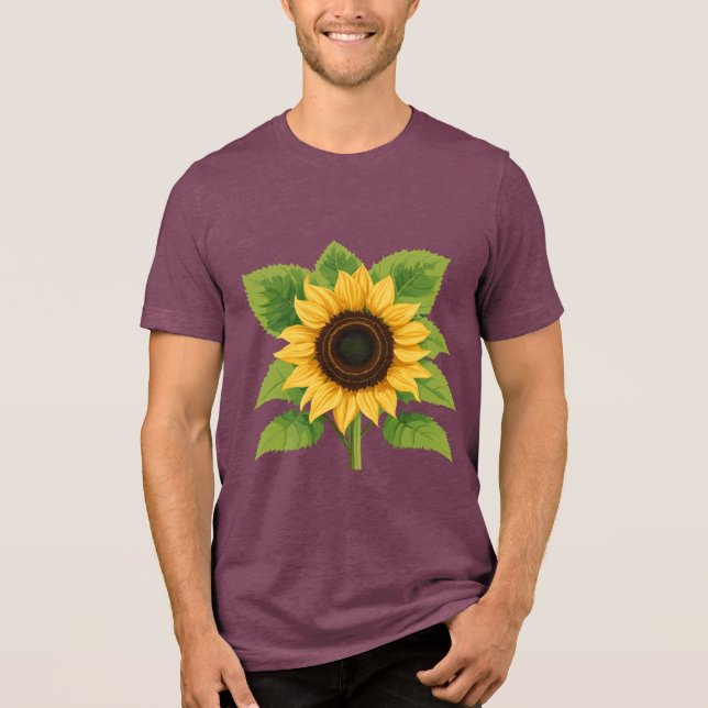 T-shirt En Tri-matière Tournesol & Soleil - Symbole de l'optimisme et de  (Recto)