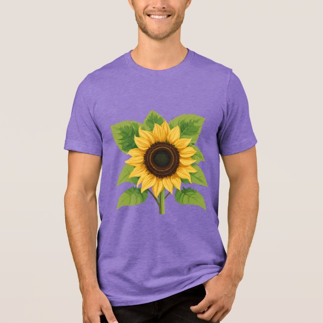T-shirt En Tri-matière Tournesol & Soleil - Symbole de l'optimisme et de  (Recto)