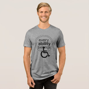 T-shirt En Tri-matière Toute capacité appartient   Minimalisme inclusif 