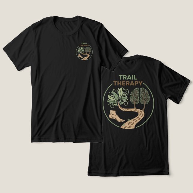 T-shirt En Tri-matière Trail Therapy – Mindful Hiking (Design Recto & Verso)