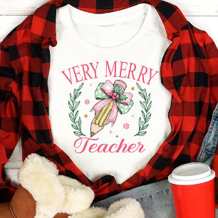 T-shirt En Tri-matière Très joyeuse enseignante coquette Noël