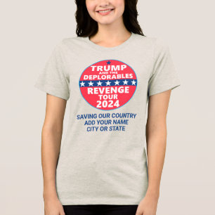 T-shirt En Tri-matière Trump 2024 Revenge Tour Déplorables Personnalisé