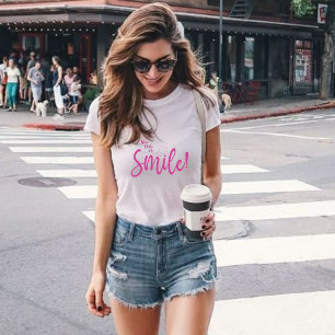 T-shirt En Tri-matière Tu Me Fais Sourire !" Tee minimaliste de script ro