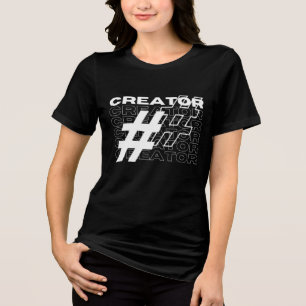 T-shirt En Tri-matière Typographie Créateur Hashtag