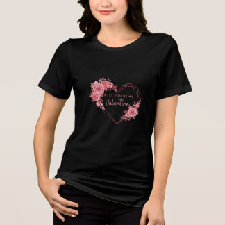 T-shirt En Tri-matière Typographie du coeur Citation de la Saint Valentin
