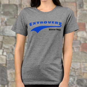 T-shirt En Tri-matière Typographie Extrovertie Bleue Swoosh Date personna