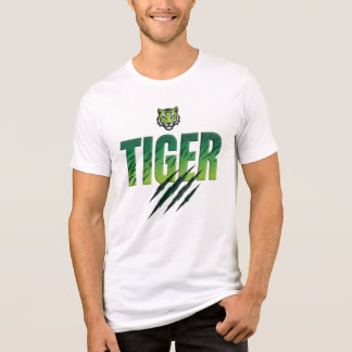 T-shirt En Tri-matière Typographie Gras Tigre Vert