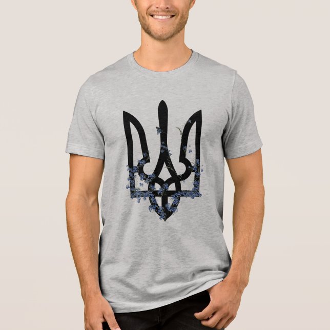 T-shirt En Tri-matière UKRAINE. Trident. Ukrainian Coat of Arms.  (Recto)