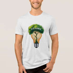 T-shirt En Tri-matière Un arbre poussant à l'intérieur d'une ampoule