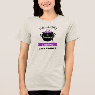 T-shirt En Tri-matière Un Bébé Doux Brasse Le Baby shower D'Halloween