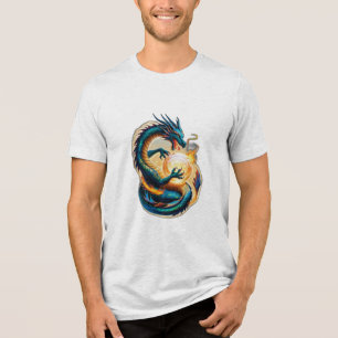T-shirt En Tri-matière Un dragon qui respire le feu