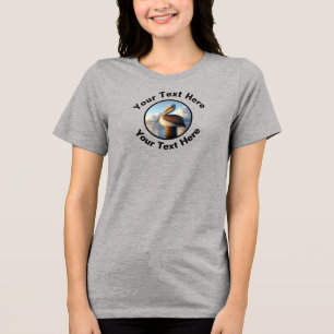 T-shirt En Tri-matière Un magnifique pélican brun avec du texte personnal