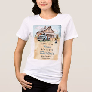 T-shirt En Tri-matière Un Mignon Petit Agriculteur Est En Chemin De Baby