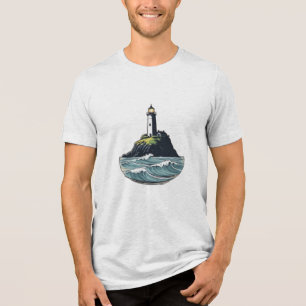T-shirt En Tri-matière Un phare sur une falaise