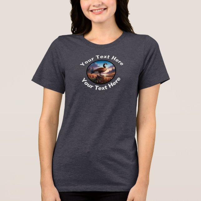T-shirt En Tri-matière Une belle oie canadienne avec texte personnalisé (Recto)
