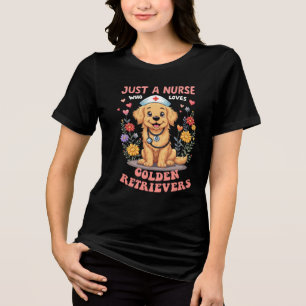 T-SHIRT EN TRI-MATIÈRE UNE INFIRMIÈRE QUI AIME LES RÉCUPÉRATEURS D'OR