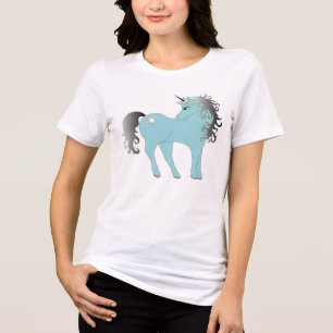 T-shirt En Tri-matière Unicorne Bleu Argent