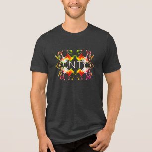 T-shirt En Tri-matière "Unity" Mandala Rouge Jaune Blanc Vert Design