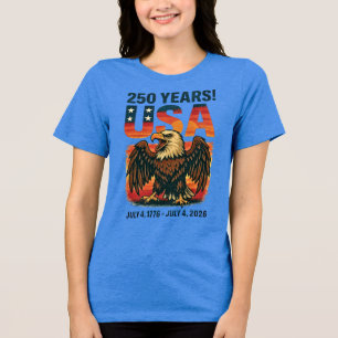 T-shirt En Tri-matière USA 250 Years - Patriotic Bald Eagle 4 juillet 202