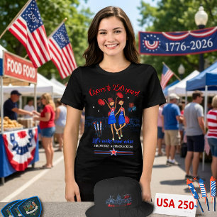 T-shirt En Tri-matière USA Pom-pom girl US 250e anniversaire patriotique