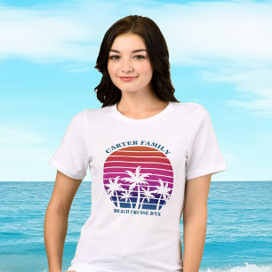 T-shirt En Tri-matière Vacances plage Famille Réunion Tropical Femmes