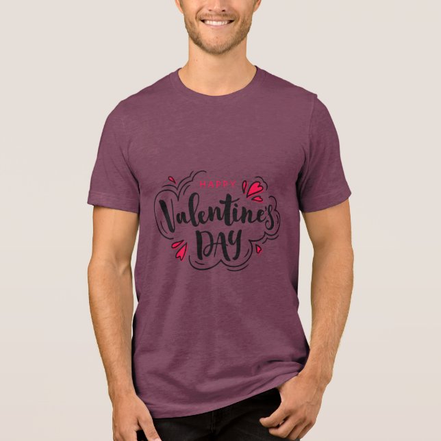 T-shirt En Tri-matière Valentine's Typography Sayings (Recto)