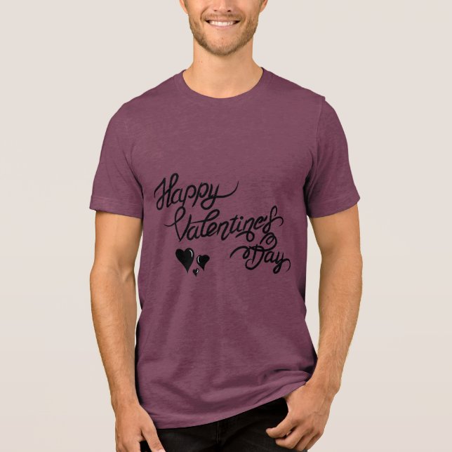T-shirt En Tri-matière Valentine's Typography Sayings (Recto)
