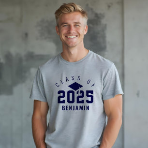T-shirt En Tri-matière Varsity Style Graduate Class of 2022 Nom personnal