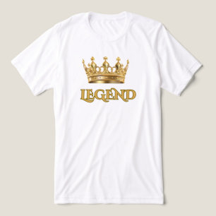 T-SHIRT EN TRI-MATIÈRE VÉRITABLE LÉGENDE BLANC OR GRAPHIQUE HOMMES