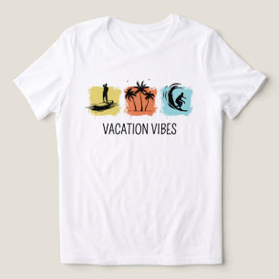T-shirt En Tri-matière Vibes de vacances Cadeau de vacances à la plage po