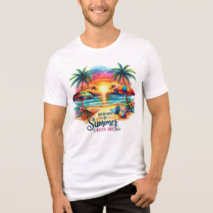T-shirt En Tri-matière Vibes d'été Brushstroke Beach Sunset-34626