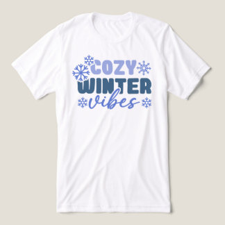 T-shirt En Tri-matière Vibes d'hiver confortables - Typographie du flocon