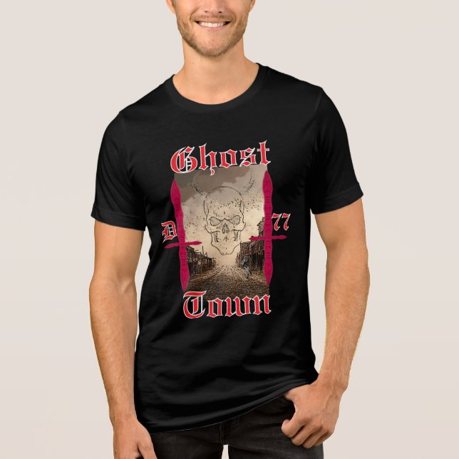 T-shirt En Tri-matière Ville fantôme de T-Shirt (Recto)