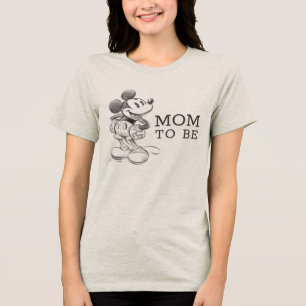 T-shirt En Tri-matière Vintage Mickey Mouse Maman pour être Baby shower