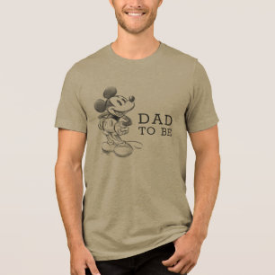 T-shirt En Tri-matière Vintage Mickey père de la souris d'être Baby showe