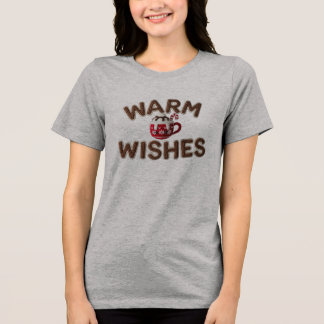 T-shirt En Tri-matière Vœux chaleureux Citation de Noël cosy