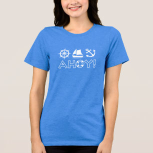 T-shirt En Tri-matière Voilier Ancre Ahoy! BLANCHE